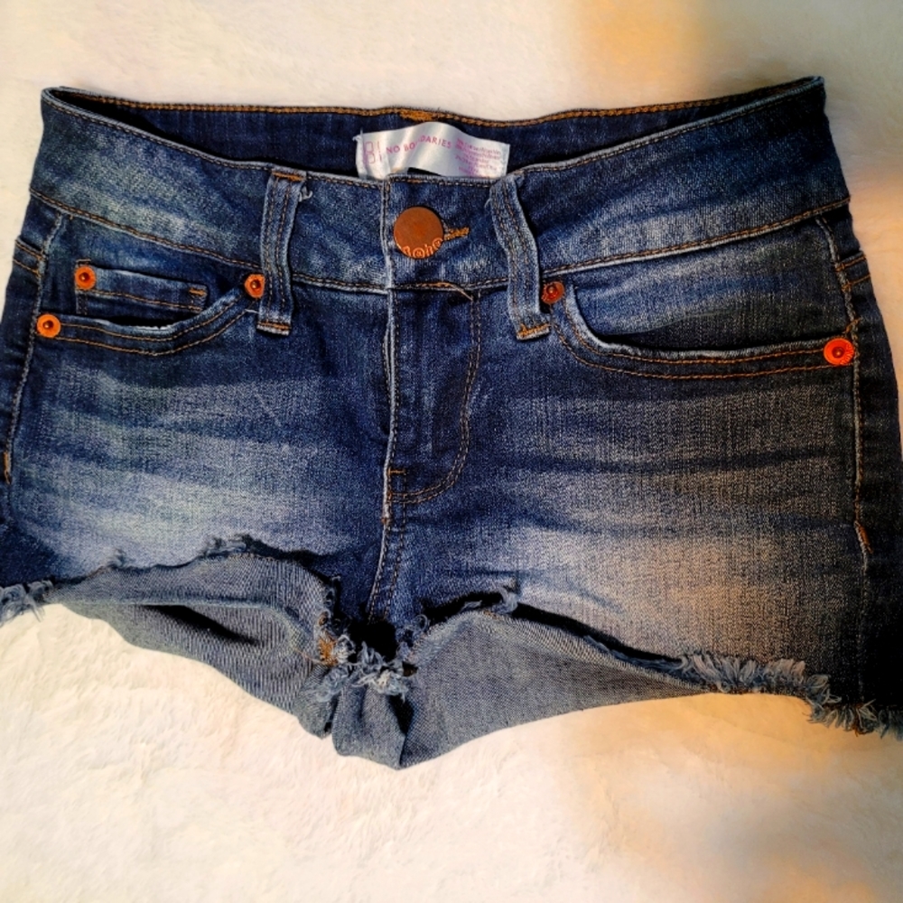 Blue denim shorts